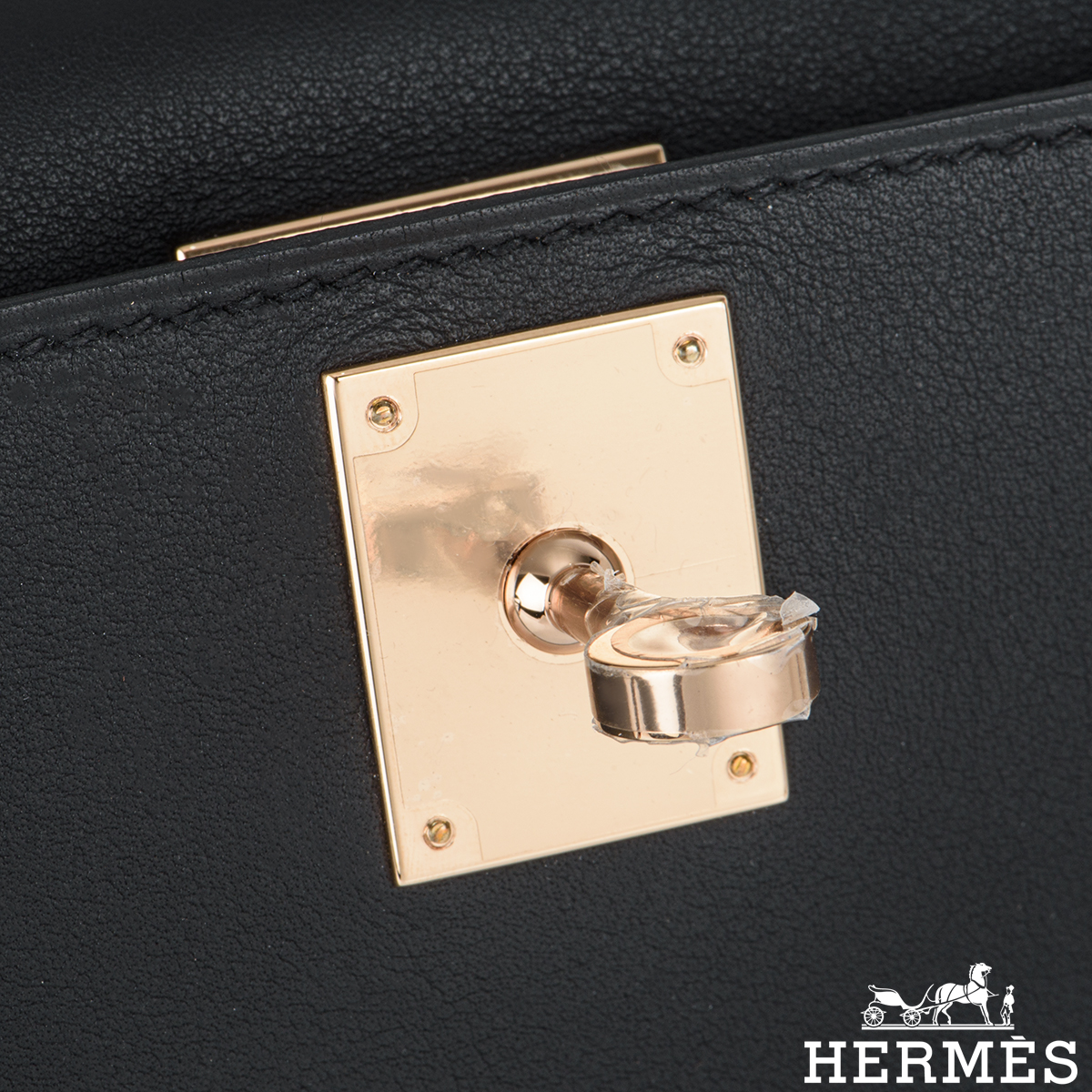 Hermès Kelly Cut Black Swift With Rose Gold Hardware - AG Concierge Fzco